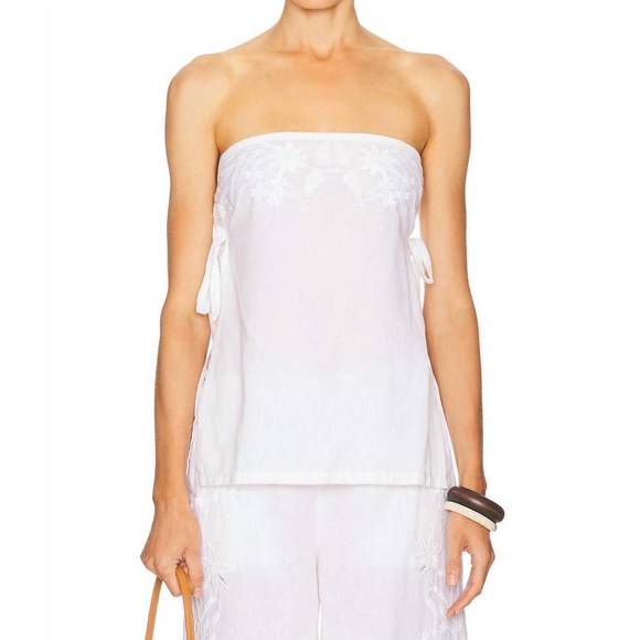 NEW CIAO LUCIA sebastian strapless top in white - Picture 1 of 3